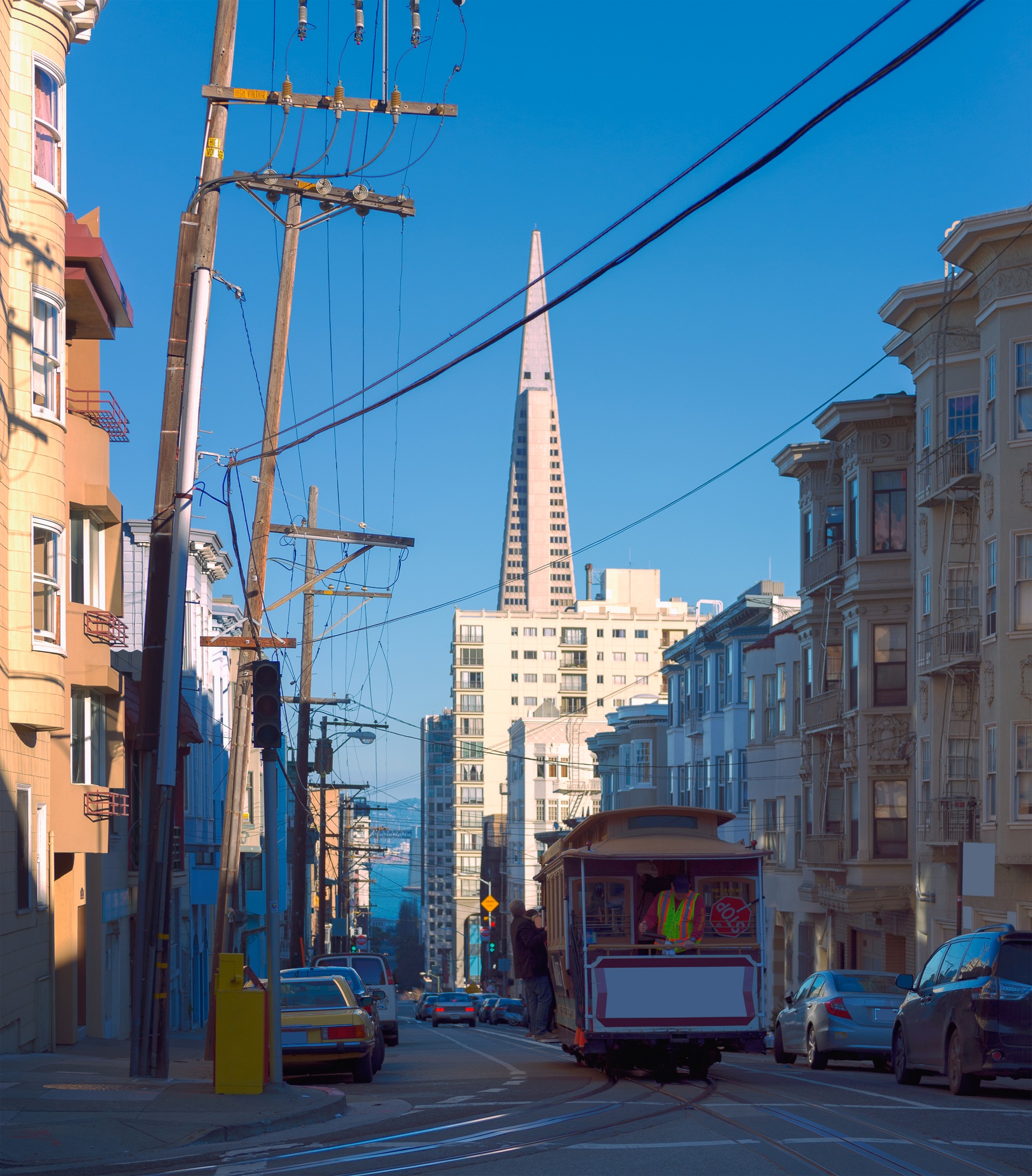 A Cable Car in San Francisco, California, USA