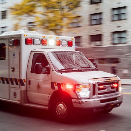 High-speed ambulance on a New York City street